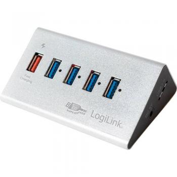4-vhodni USB 3.0-Hub LogiLink UA0227 srebrne barve