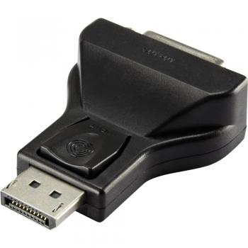DisplayPort / DVI adapter [1x DisplayPort vtič - 1x DVI-vtičnica 24+5 polni] črne barve renkforce