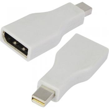 DisplayPort Adapter [1x DisplayPort vtičnica => 1x Mini-DisplayPort vtič] bel pozlačeni kontakti LogiLink