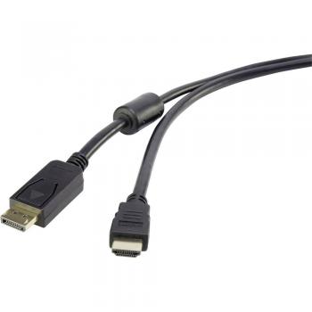 DisplayPort / HDMI priključni kabel [1x DisplayPort vtič - 1x VDMI-vtič] 1.80 m črne barve renkforce