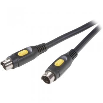 Priključni kabel SpeaKa Professional, moški S-video konektor/moški S-video k., črn, 2 m 50018