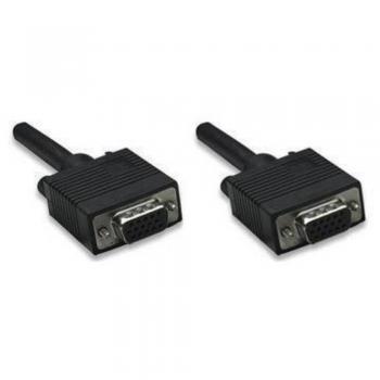 VGA priključni kabel Manhattan [1x VGA vtičnica <=> 1x VGA vtičnica] 1.80m, črn, 308632