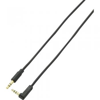 Priključni kabel SpeaKa Professional, 90° 3,5 mm m. banana konektor/m. banana k., črn, 1 m