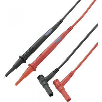 Komplet varnostnih merilnih kablov [lamelni vtič 4 mm - s testnimi konicami] 1 m črne barve, rdeče barve VOLTCRAFT MS-7