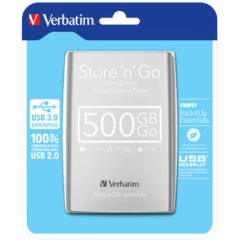 Verbatim Store'n'Go 2,5" 500GB USB 3.0 Silver